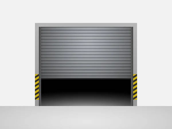 Open Garage Door Vector — Stock Vector