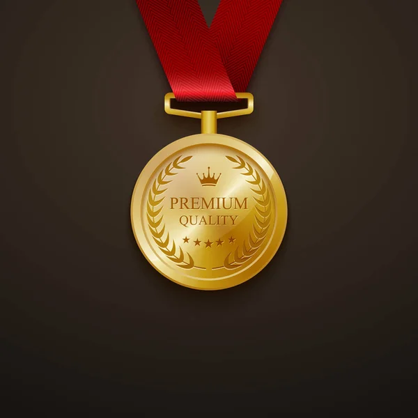 Medalha Qualidade Premium Vetor — Vetor de Stock