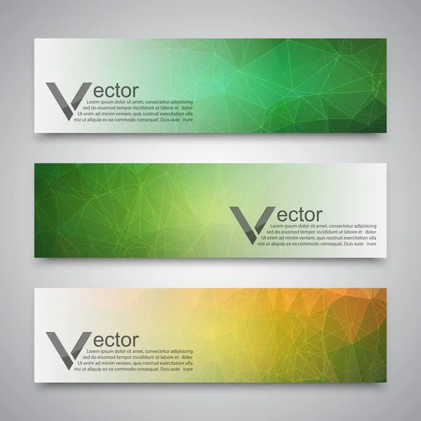 Abstract banner with polygon background, banner. — Stock Vector