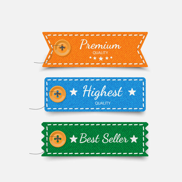 Clothing labels set. Vector