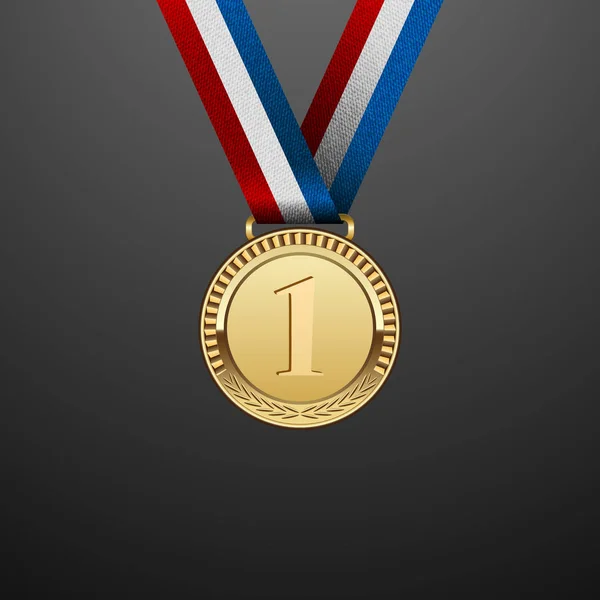 Golden Medal Winner Vector — Stock Vector