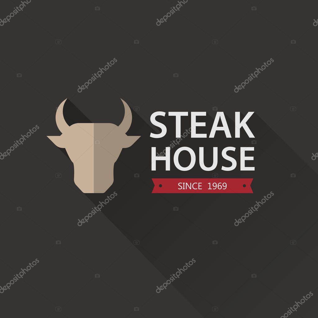 Steak House Poster. Vector illustration.