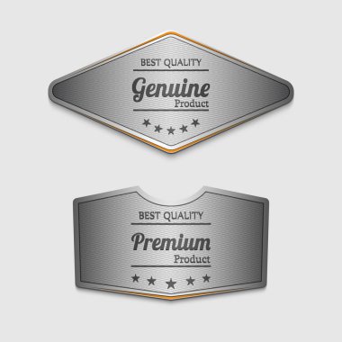 Vintage metal labels.vector