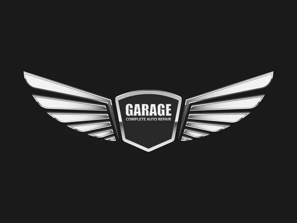 Vintage Garage Retro Etikettendesign Vektor — Stockvektor