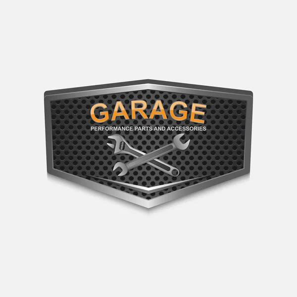 Vintage Garage Retro Etikettendesign Vektor — Stockvektor