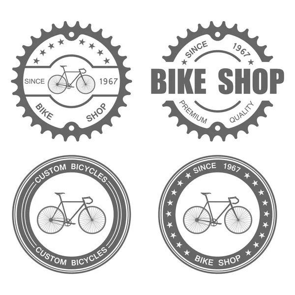 Bicycle Label Set Template Vector — Stock Vector