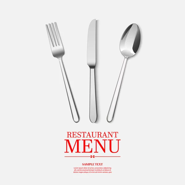 Diseño Menú Restaurante Vector — Vector de stock