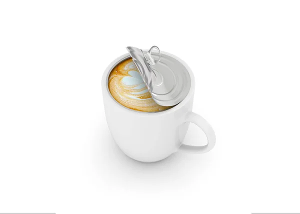 Šálek Kávy Bílém Pozadí Obrázek — Stock fotografie