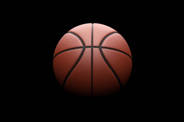 Basketball Auf Schwarzem Hintergrund Illustration — Stockfoto
