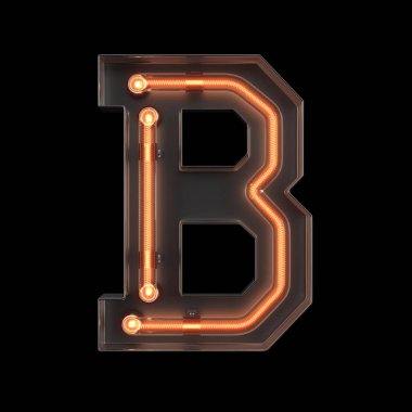 Neon Light Alfabe B 