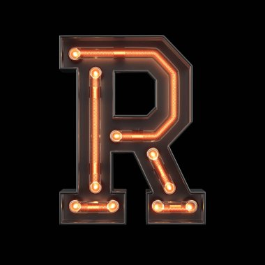 Neon Light Alfabe R 