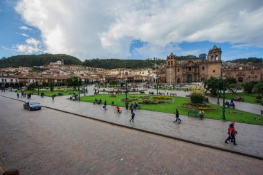Plaza de Armas, Cusco Şehri, Peru, Nisan 2014