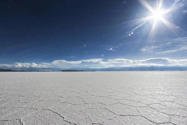 Uitzicht Uyuni Zoutwoestijn Bolivia — Stockfoto