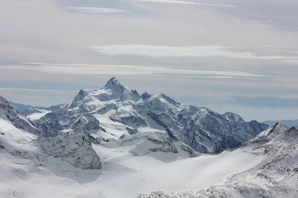 Cordilheira Vista Panorâmica Altura Monte Elbrus Rússia — Fotografia de Stock
