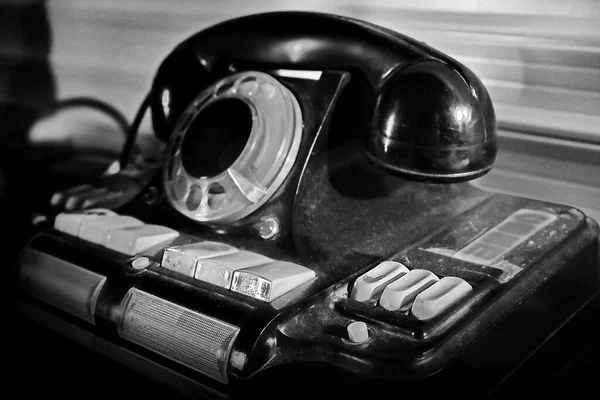 old vintage phone with vintage radio