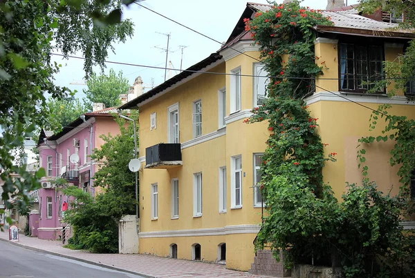 Eine Der Alten Ruhigen Fußgängerzonen Der Stadt Stawropol Sommer Tagsüber — Stockfoto