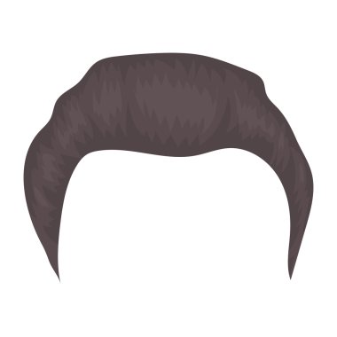 Beyaz arka plan üzerinde izole karikatür tarzı saç modeli simgesini mans. Sakal sembol stok vektör çizim.