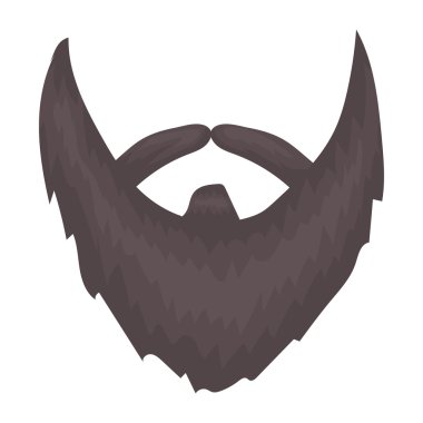 Beyaz arka plan üzerinde izole karikatür tarzı simgesinde sakal mans. Sakal sembol stok vektör çizim.