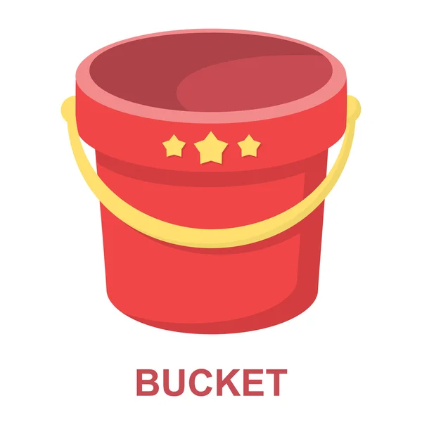 Child bucket cartoon icon. Illustration for web and mobile design. — Stock Vector