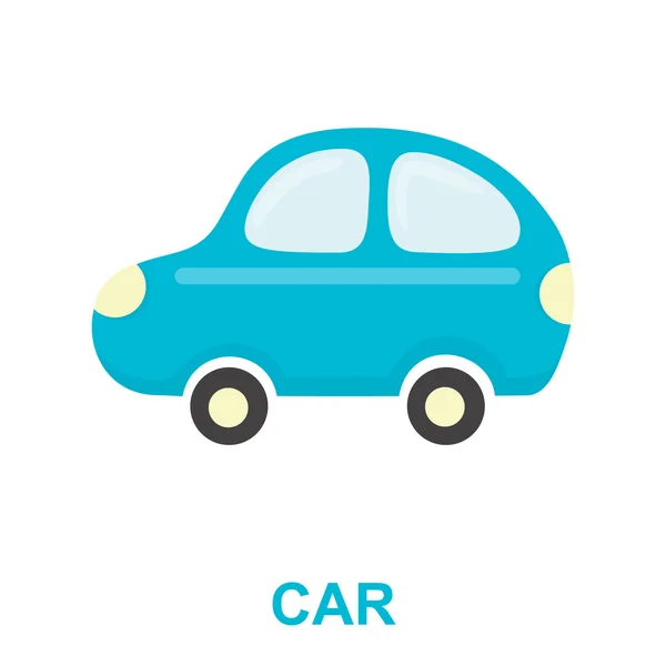 자동차 장난감 만화 아이콘입니다. 웹 및 모바일 디자인에 대 한 그림. — 스톡 벡터
