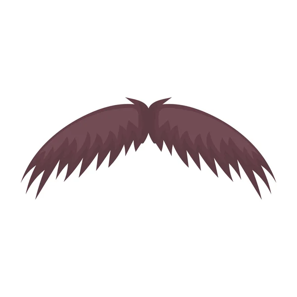 Mans mustache icon in cartoon style isolated on white background. Beard symbol stock vector illustration. — Stock Vector
