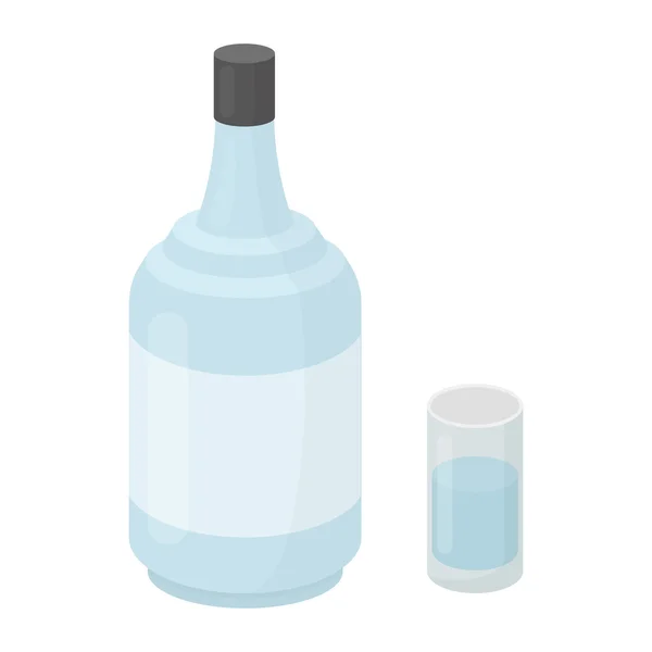 Gin pictogram in cartoon stijl geïsoleerd op een witte achtergrond. Alcohol symbool voorraad vectorillustratie. — Stockvector