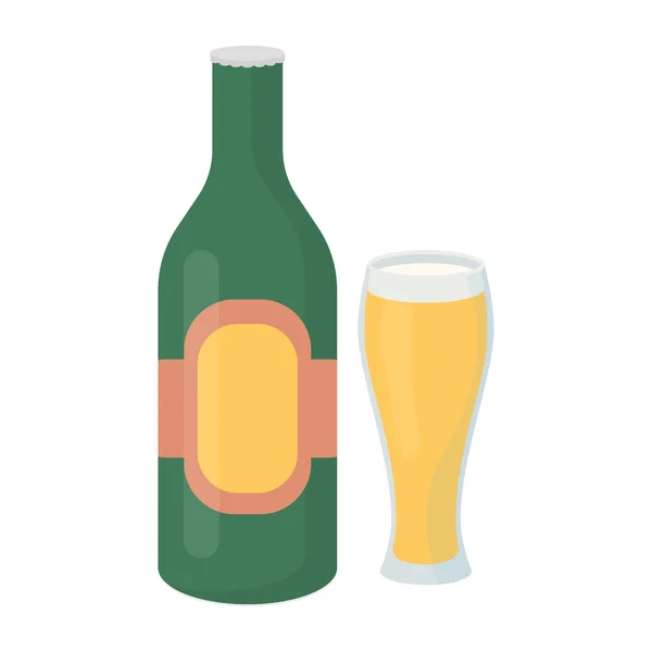 Icono de cerveza en estilo de dibujos animados aislado sobre fondo blanco. Alcohol símbolo stock vector ilustración . — Archivo Imágenes Vectoriales