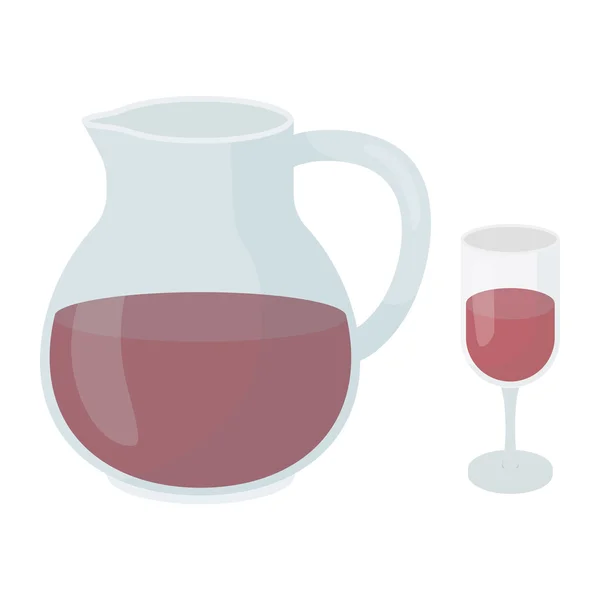 Sangria ikona stylu kreskówka na białym tle. Alkohol symbol Stockowa ilustracja wektorowa. — Wektor stockowy