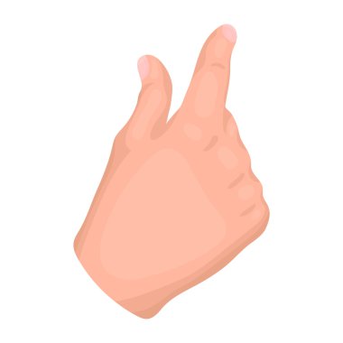 Jest simgesi beyaz arka plan üzerinde izole karikatür tarzı Yakınlaştır. El hareketleri hisse senedi vektör çizim sembolü.