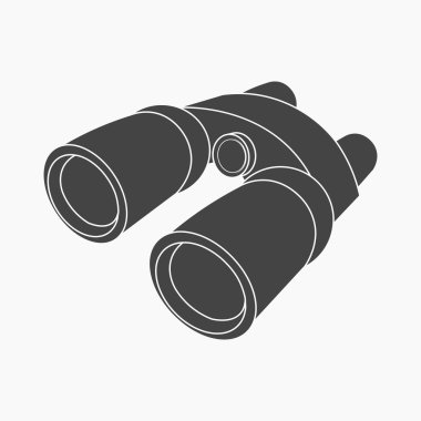 Web ve mobil için vektör çizim dürbün simgesini