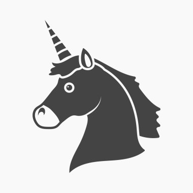 Unicorn simgesi karikatür. Büyük azınlık, eşcinsel seti tek eşcinsel simgesi.