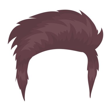 Beyaz arka plan üzerinde izole karikatür tarzı saç modeli simgesini mans. Sakal sembol stok vektör çizim.