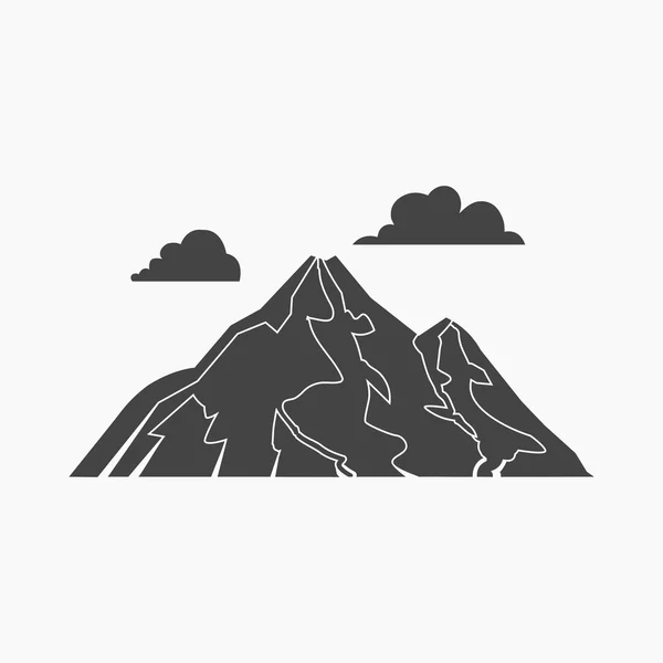 Web ve mobil için vektör çizim dağ simgesini — Stok Vektör