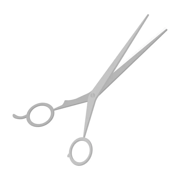 理发剪刀图标在白色背景上孤立的卡通风格。Hairdressery 符号股票矢量图. — 图库矢量图片