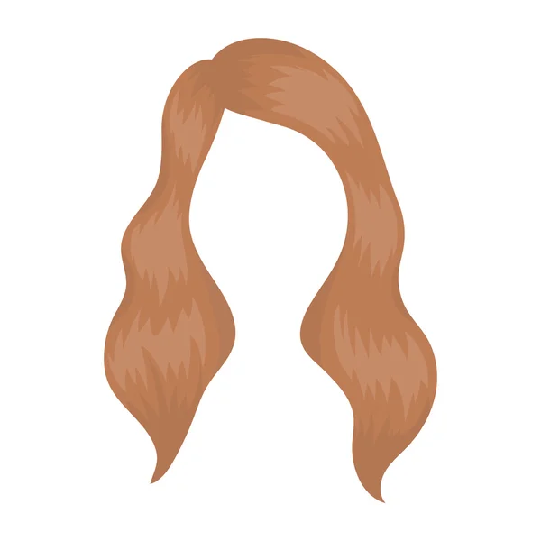 Womans hairstyle icon in cartoon style isolated on white background. Beard symbol stock vector illustration. — Stock Vector