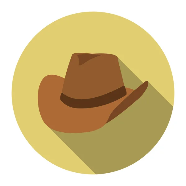 Cowboy hoed pictogram cartoon. Singe westerse pictogram uit het wilde westen-set. — Stockvector