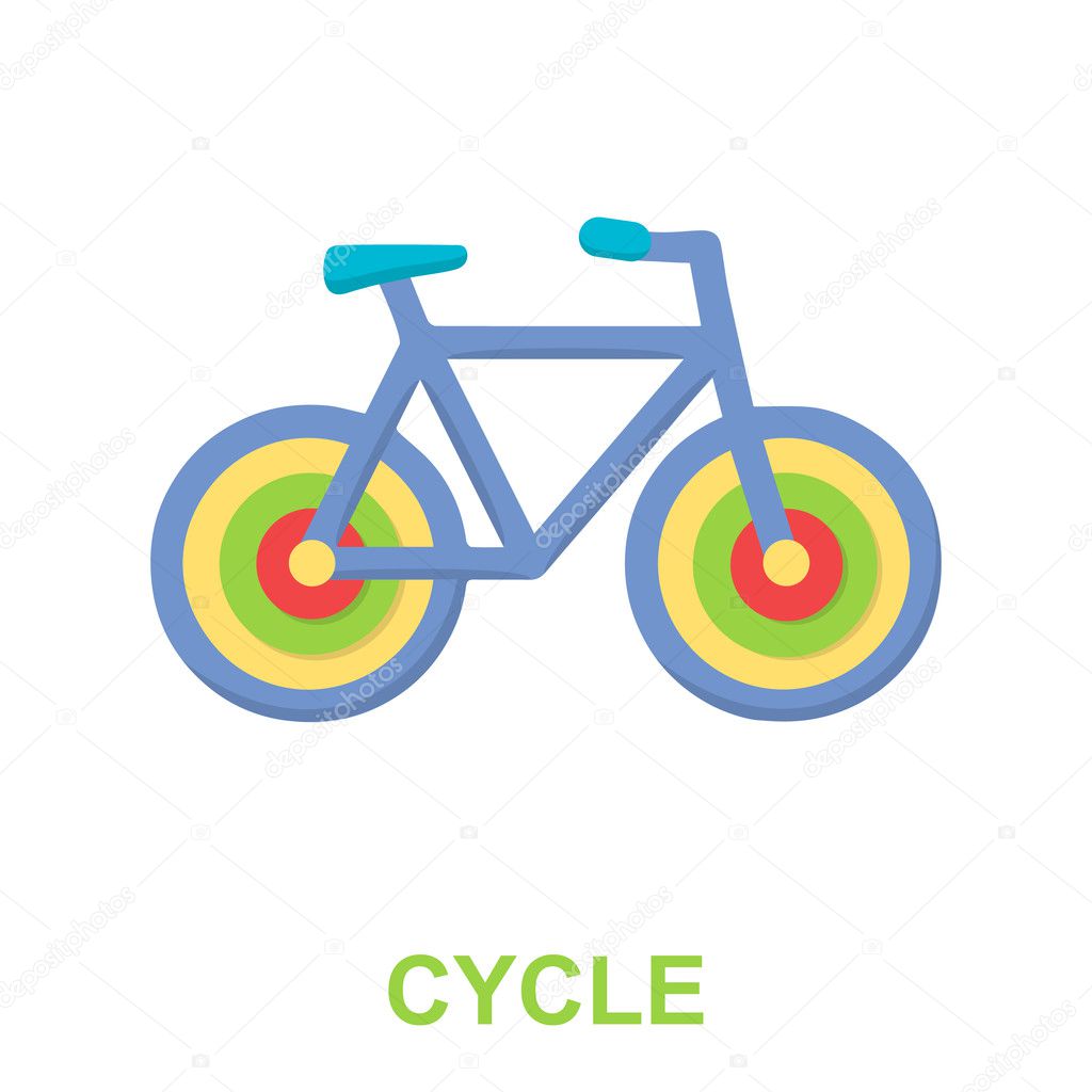 Bicycle cartoon icon. Illustration for web and mobile design.