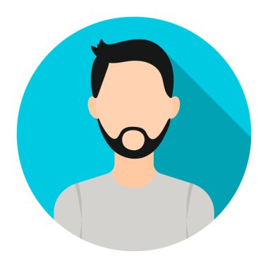 Sakal simgesi çizgi film olan adam. Tek avatar, büyük avatar sevgiyle Icon set.