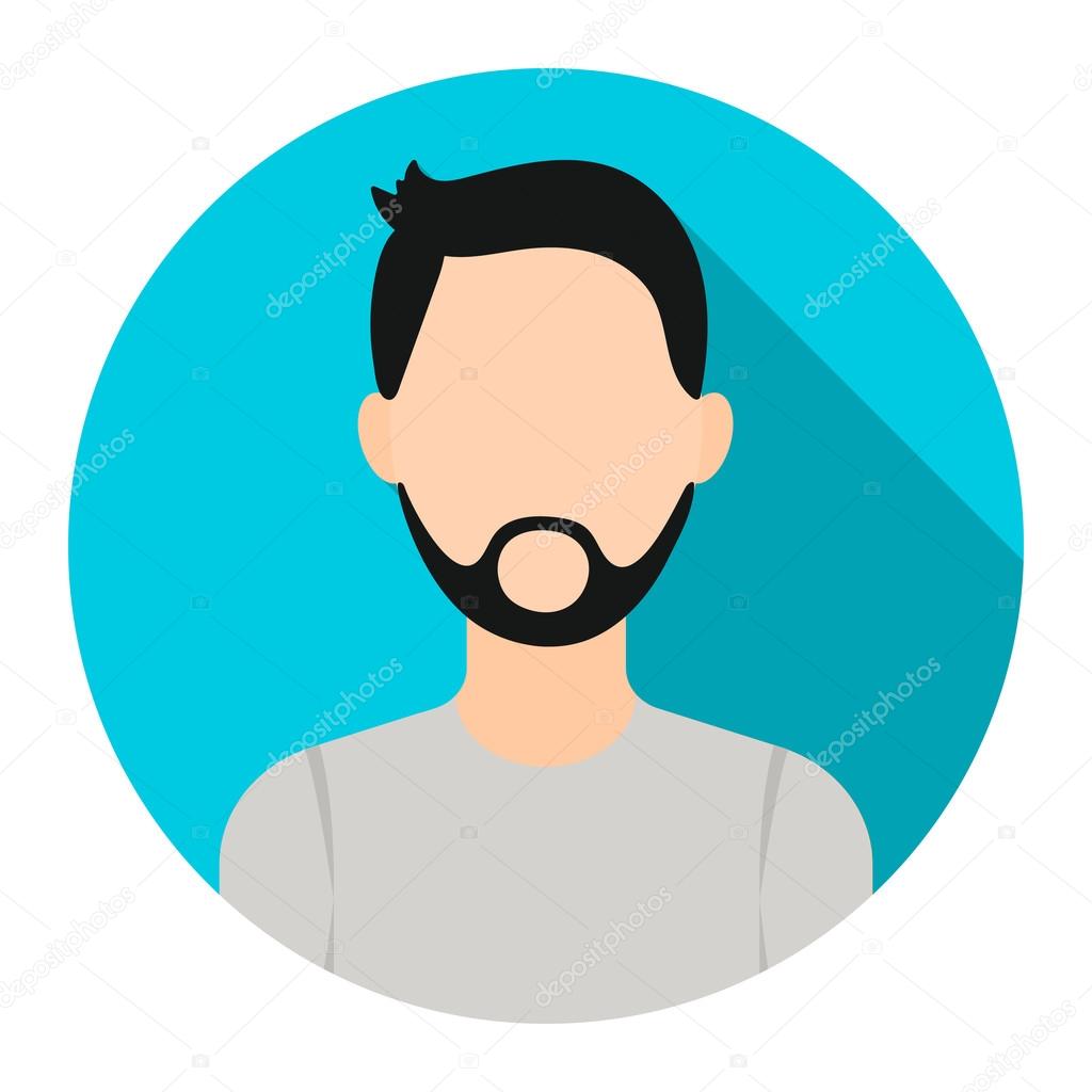 Man with beard icon cartoon. Single avatar,peaople icon from the big avatar collection.