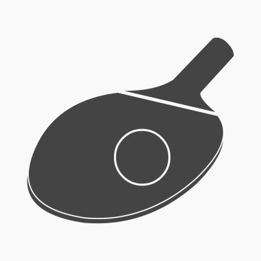 Ping-pong simgesi karikatür. Büyük fitness, sağlıklı, egzersiz seti tek spor simgesi.