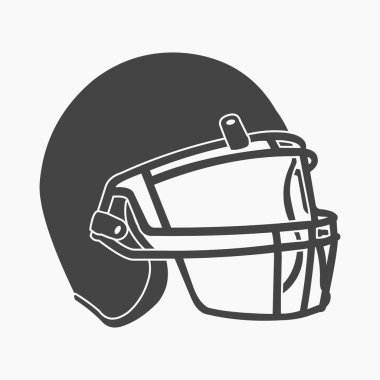 Kask simgesi karikatür. Büyük fitness, sağlıklı, egzersiz seti tek spor simgesi.