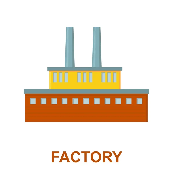 Заводская иконка векторной иллюстрации для веб и мобильных устройств — стоковый вектор