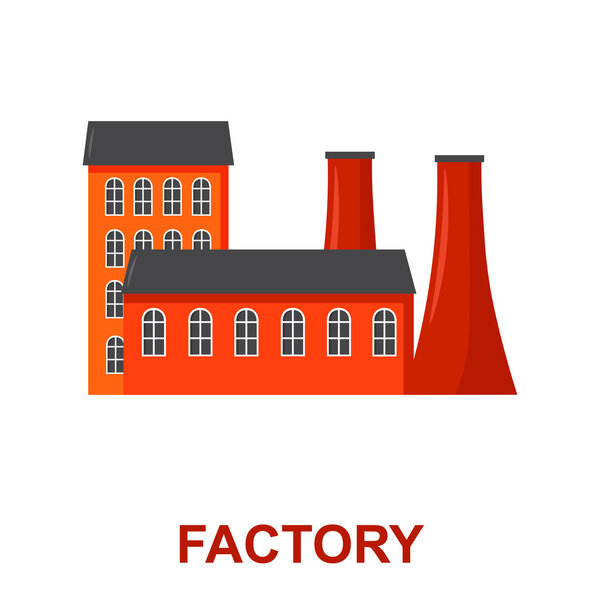 Factory icon of vector illustration for web and mobile