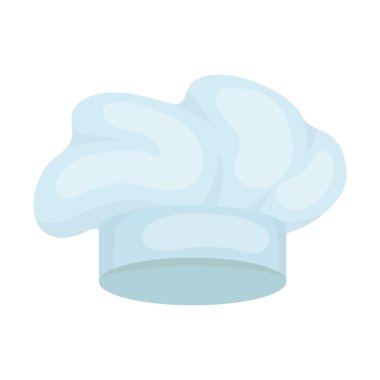 Beyaz arka planda izole karikatür tarzında Chefs Hat simgesi. Şapkasembolü stok vektör illüstrasyon.