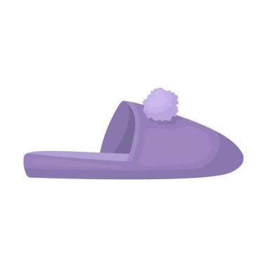 Terlik simgesi beyaz arka plan üzerinde izole karikatür tarzı. Ayakkabı sembol stok vektör çizim.