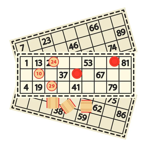 Ícone de bingo em estilo cartoon isolado no fundo branco. Jogos de tabuleiro símbolo estoque vetor ilustração . —  Vetores de Stock