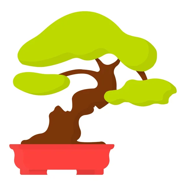 Bonsai icon in cartoon style isolated on white background. Japan symbol stock vector illustration. — Stock Vector