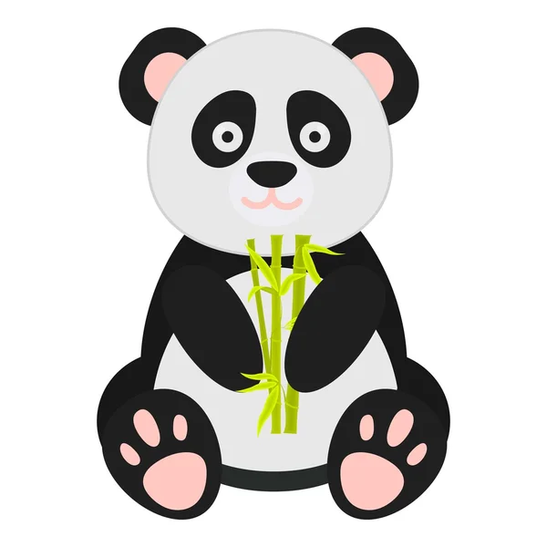 Icono de panda en estilo de dibujos animados aislado sobre fondo blanco. Japón símbolo stock vector ilustración . — Vector de stock