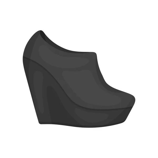 Ícone de botas de cunha em estilo cartoon isolado no fundo branco. Sapatos símbolo estoque vetor ilustração . — Vetor de Stock