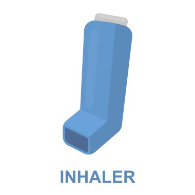 Inhaler simgesi karikatür. Büyük tıbbi, sağlık setinden tek tıp simgesi.